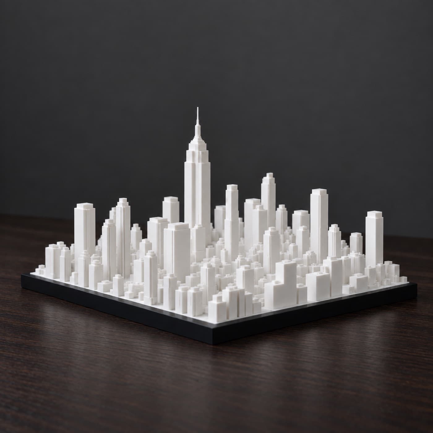 The New York Skyline Lamp unlit, in daylight