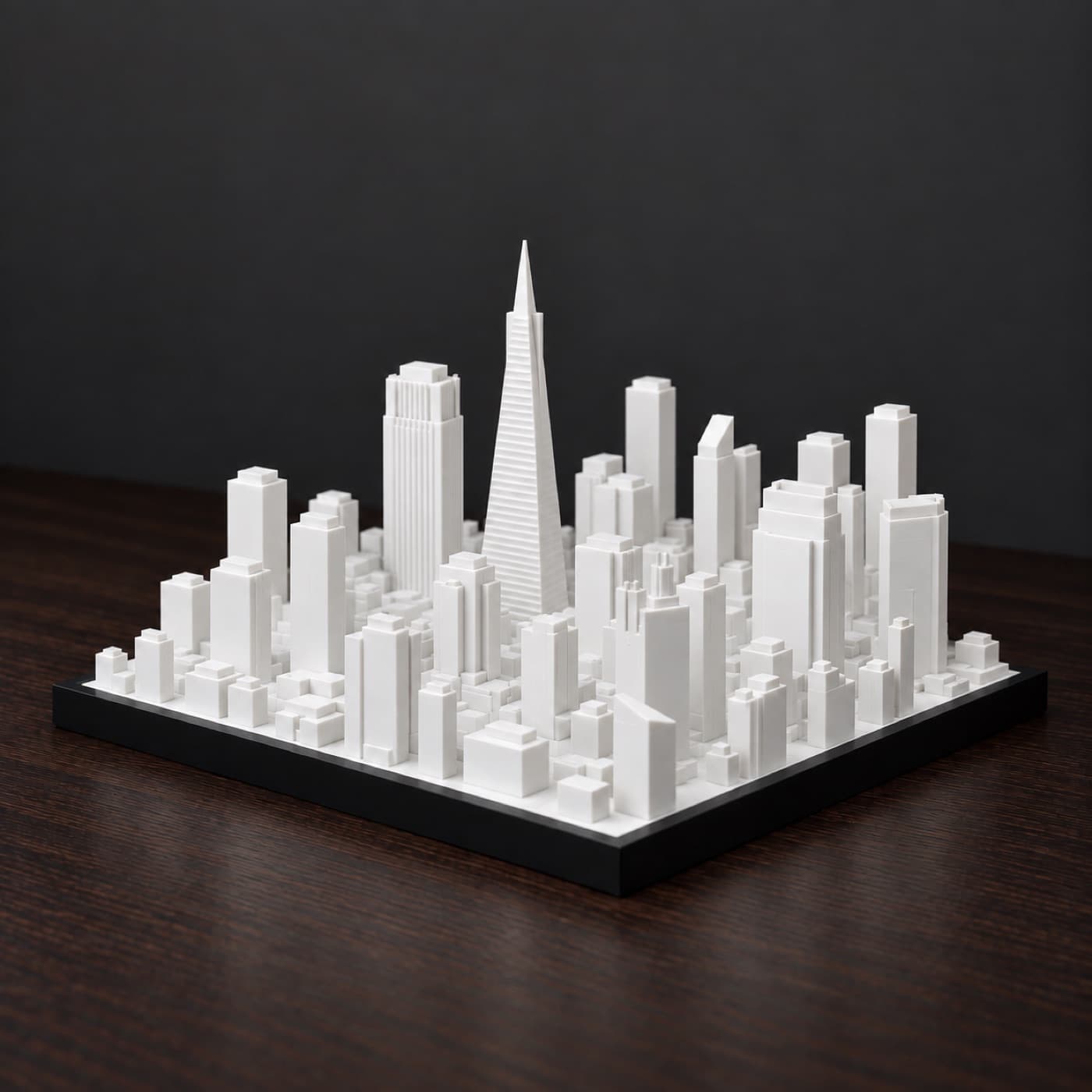 San Francisco Skyline Lamp unlit, in daylight